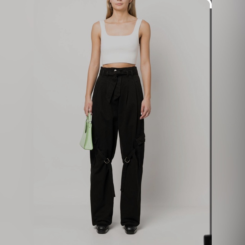 PINKO
wide-leg strap-detail trousers
